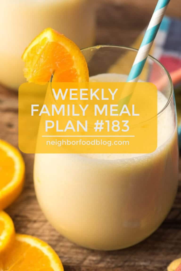 Weekly Family Meal Plan #183