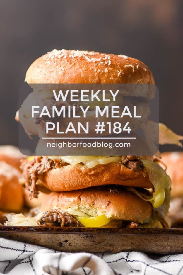 September Weekly Family Meal Plan 184 | NeighborFood