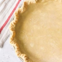 homemade buttermilk pie crust with fancy crimped crust
