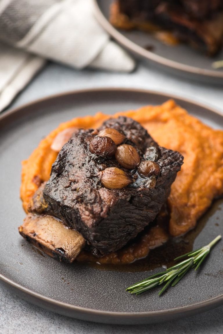 Beef Short Ribs Recipe with Root Vegetable Puree