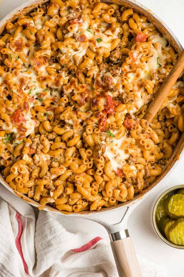 ONE POT CHEESEBURGER MACARONI RECIPE visual data 4