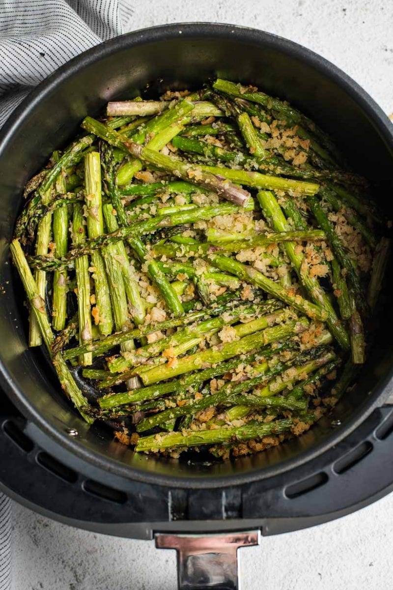 Air Fryer Asparagus with Garlic Breadcrumbs NeighborFood