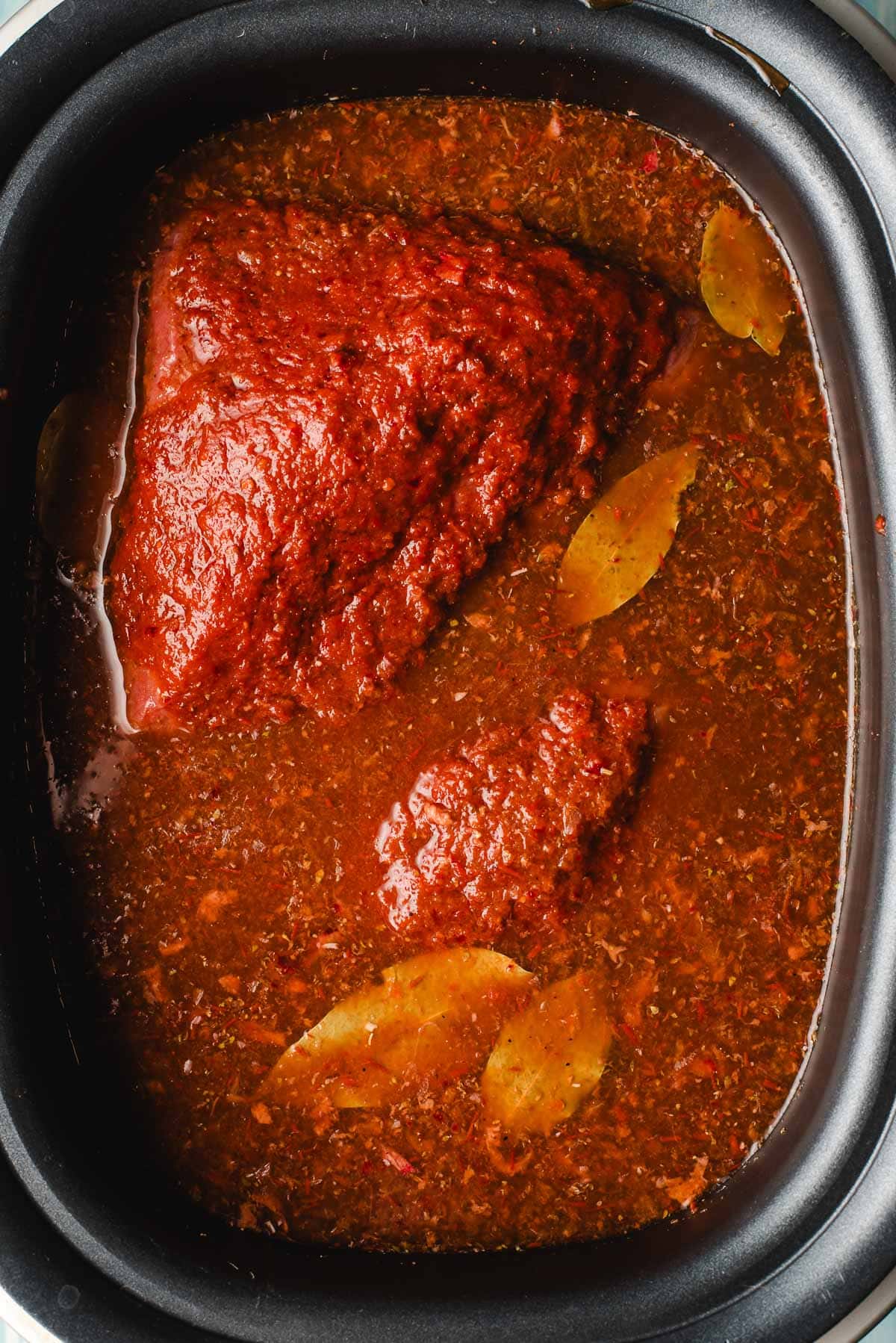 Beef barbacoa in the slow cooker