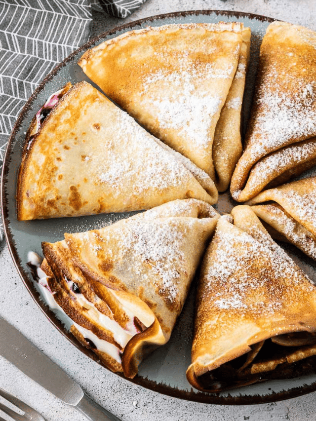 Blueberry Crepes with Cream Cheese Filling Story