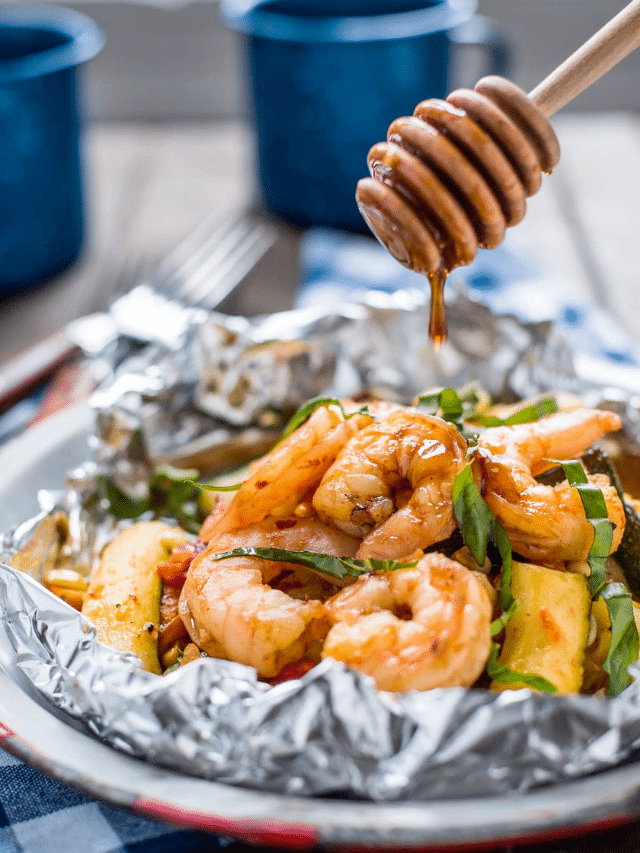 Honey Garlic Shrimp and Zucchini Foil Packets Story