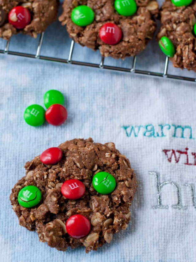 Chocolate Christmas Monster Cookies Story