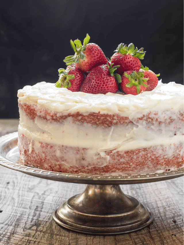 Easy Strawberry Cake with Cream Cheese Frosting Story