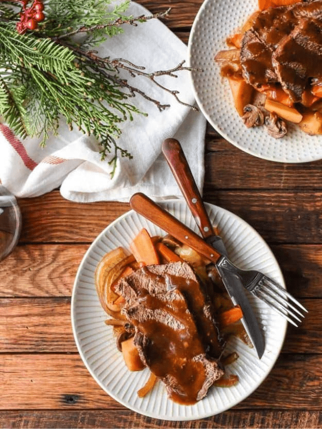 Slow Cooker Balsamic Roast with Mushrooms and Parsnips Story NeighborFood