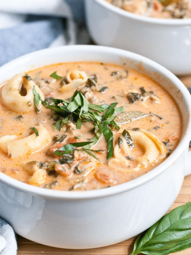 Creamy Chicken Sausage, Tomato, and Tortellini Soup Story