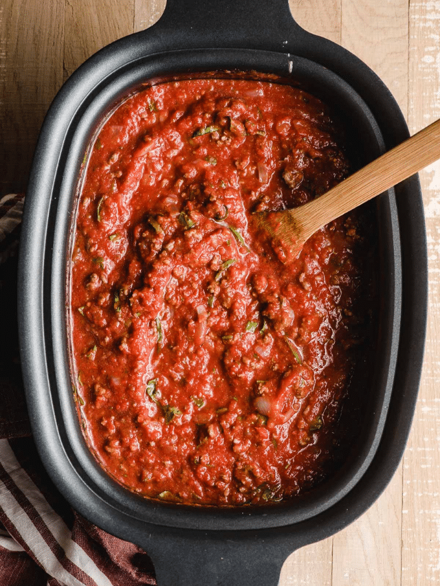 Crock Pot Spaghetti Sauce with Ground Beef Story
