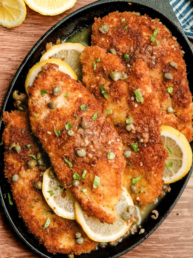 Panko Crusted Chicken Piccata Story