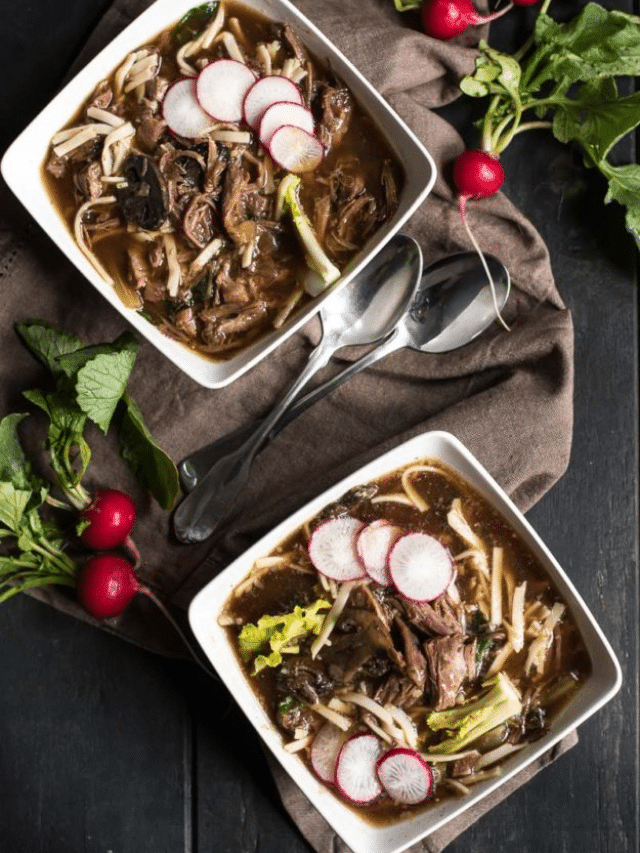 Slow Cooker Asian Beef and Mushroom Noodle Soup Story