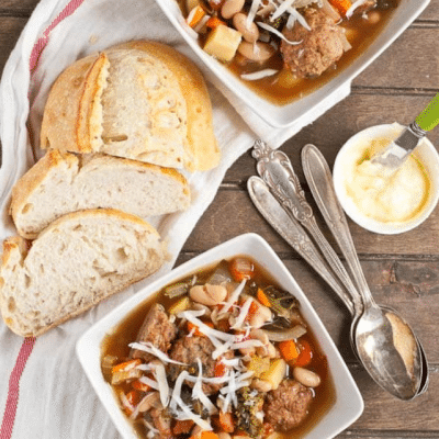 Slow Cooker Meatball Minestrone-Cover image