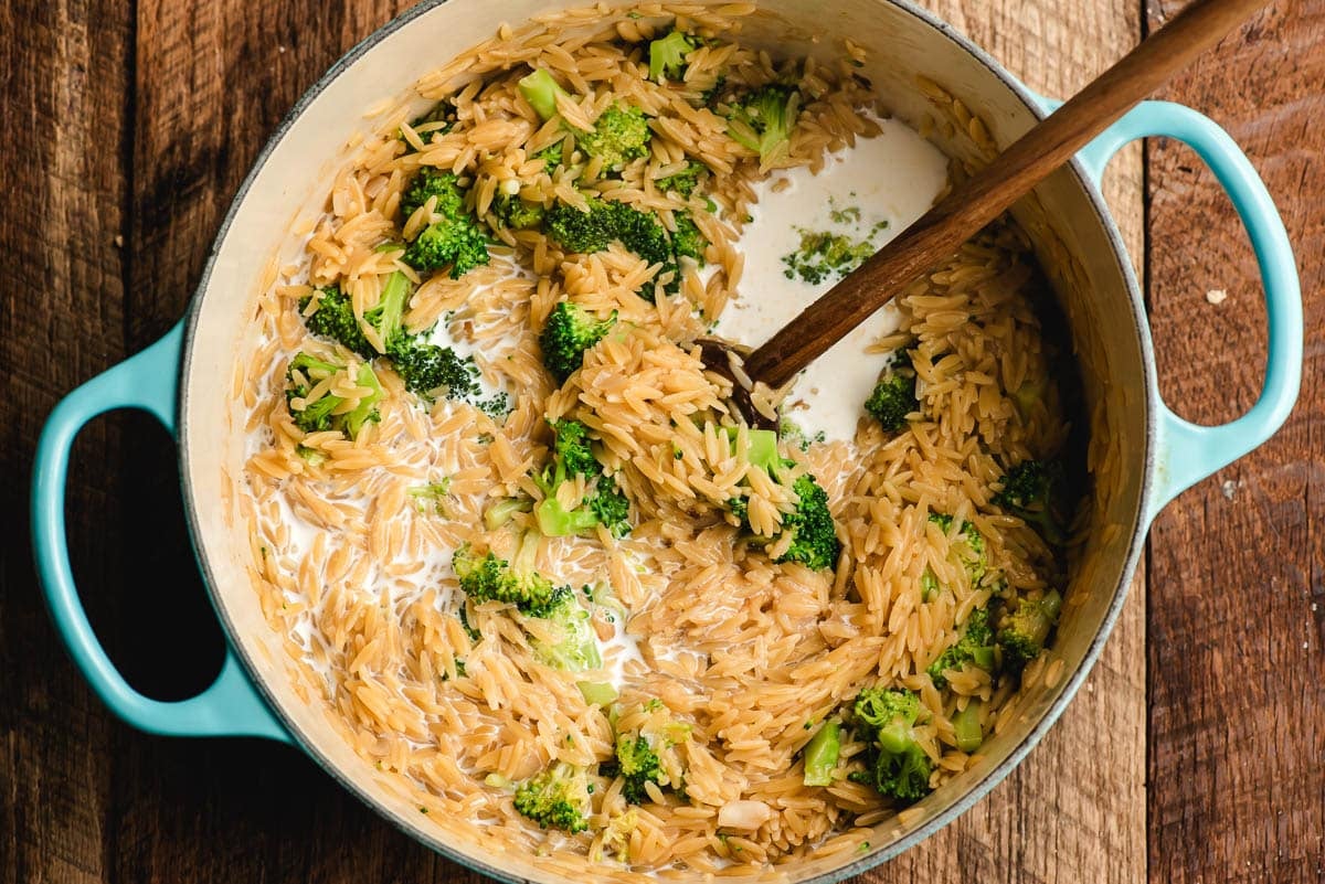 Cheesy Broccoli Orzo NeighborFood