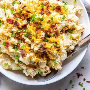 Cheesy baked potato salad