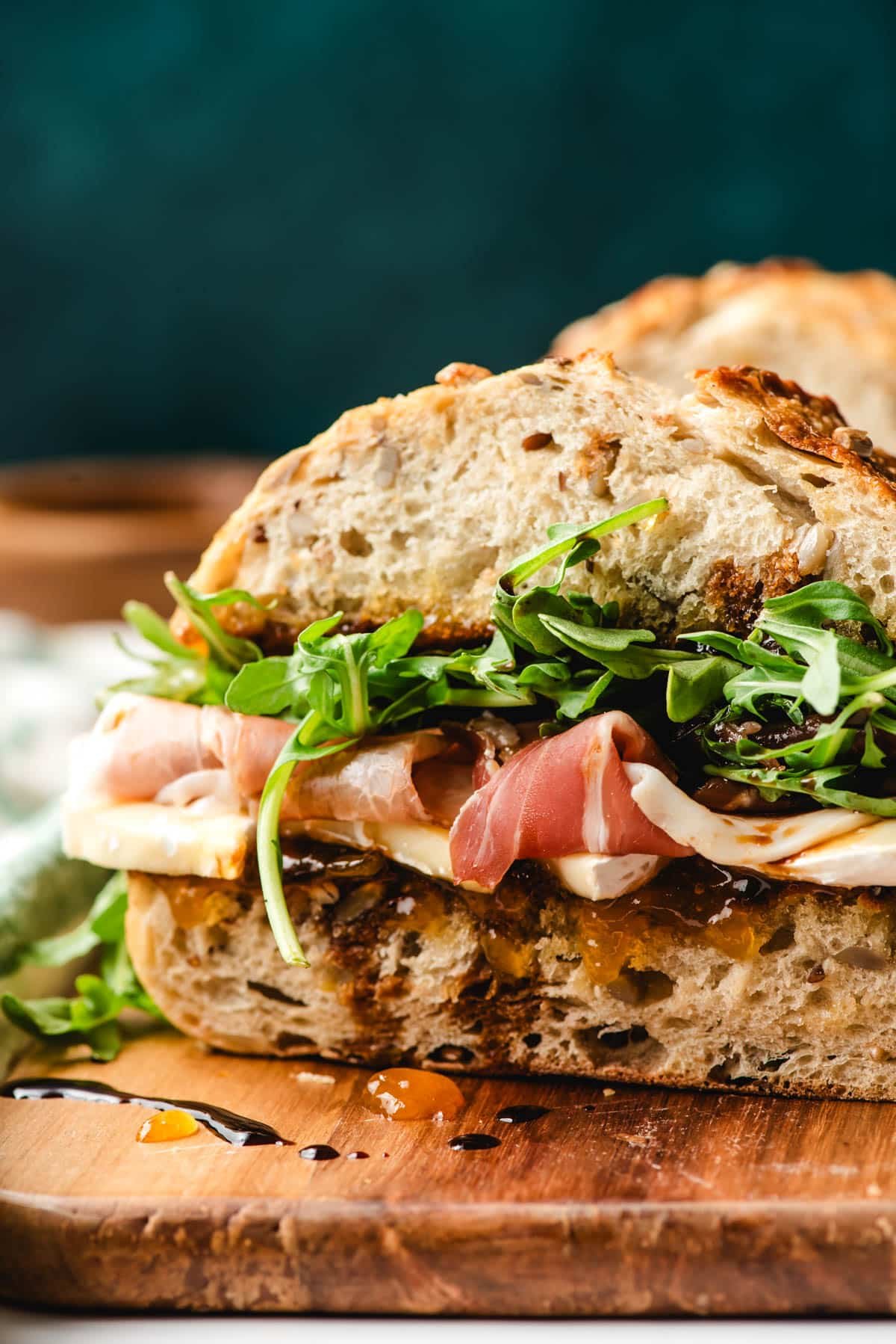 Prosciutto and brie sandwich.