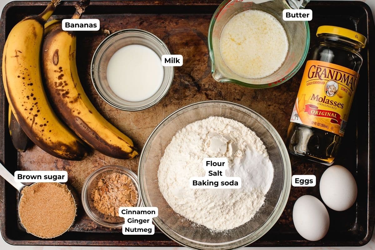 recipe ingredients in small bowls and labeled.
