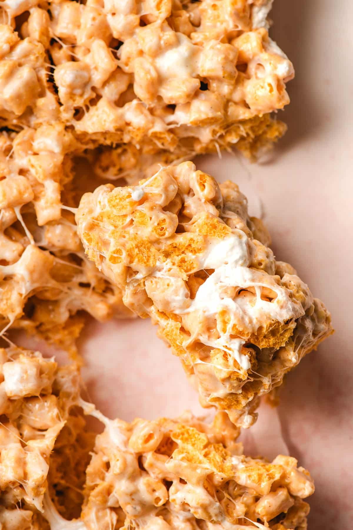 Gooey marshmallow Cap'n Crunch Bars.