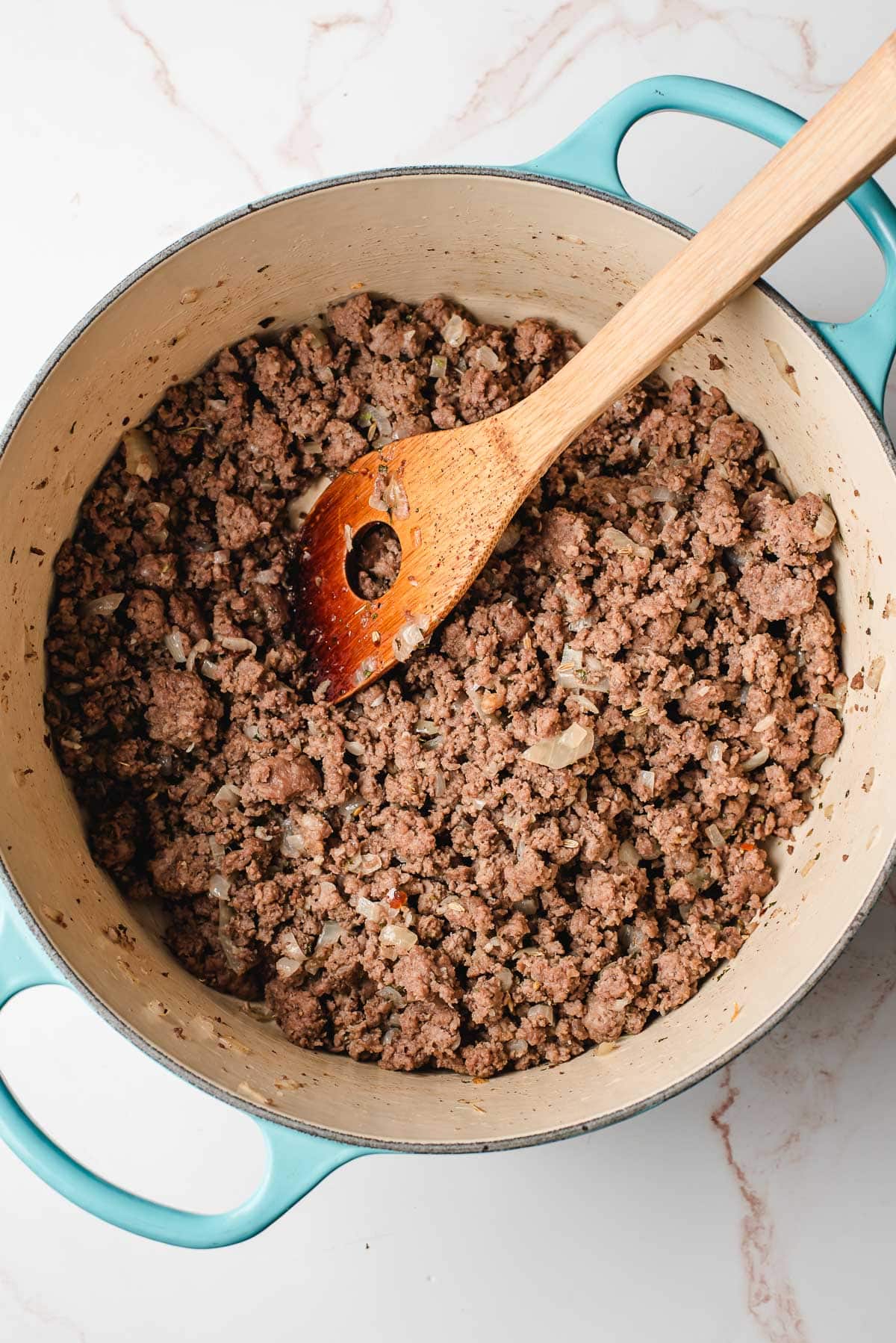 Ground beef sauteed with onions, garlic, and seasonings.
